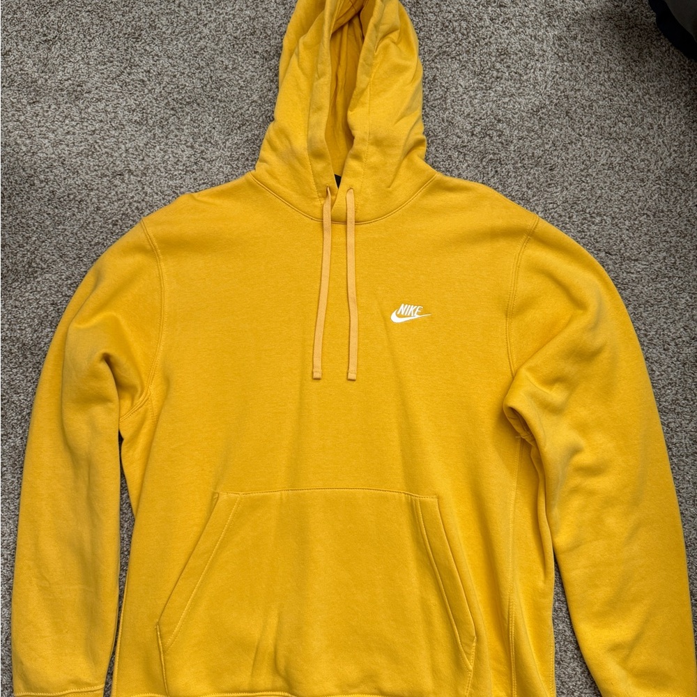 MensNike Sportswear Club Fleece Hoodie Yellow